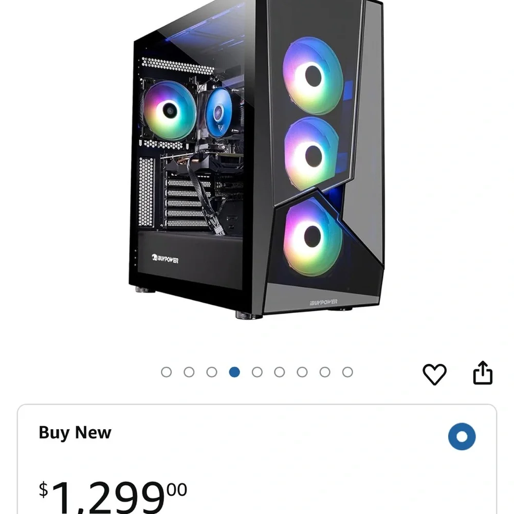 Gaming PC with Purple LED Fans